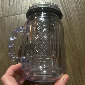 Plastic Mason Jar with Pineapple